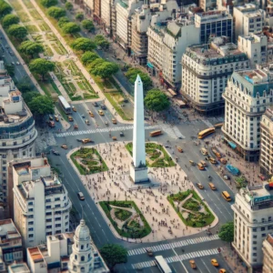 El Obelisco w Buenos Aires, lot do Buenos Aires